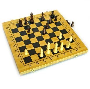 Бамбукові шахи, шашки, нарди 35x35 см/ Уцінка 5182 фото