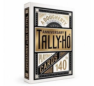 Покерні карти Tally-Ho 140th Anniversary Metaluxe Circle Black 92049 фото