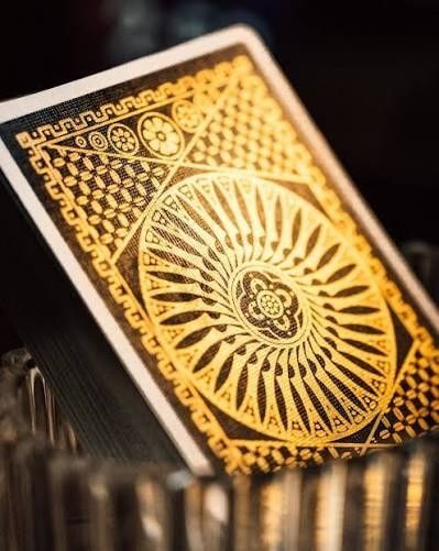 Покерні карти Tally-Ho 140th Anniversary Metaluxe Circle Black 92049 фото