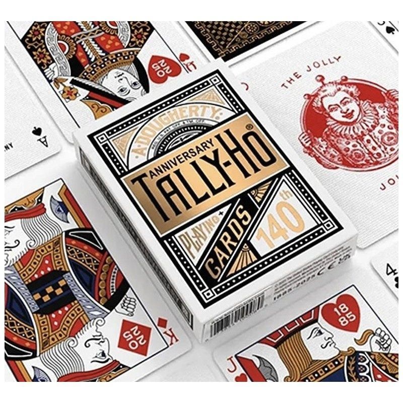 Покерні карти Tally-Ho 140th Anniversary Metaluxe Circle Black 92049 фото