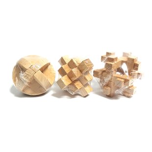 Дерев'яна міні 3D-головоломка Burr Puzzle (в асортименті) 37495 фото