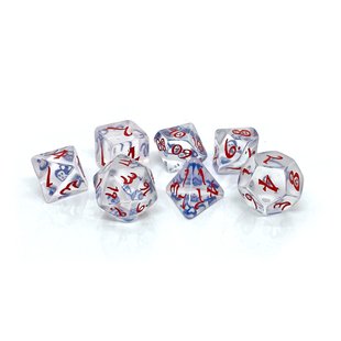 Набір гральних кісток Classic RPG Dice Set Прозорі 85635 фото