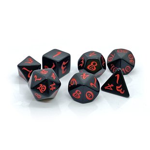 Набір гральних кісток Classic RPG Dice Set Чорні 85640 фото