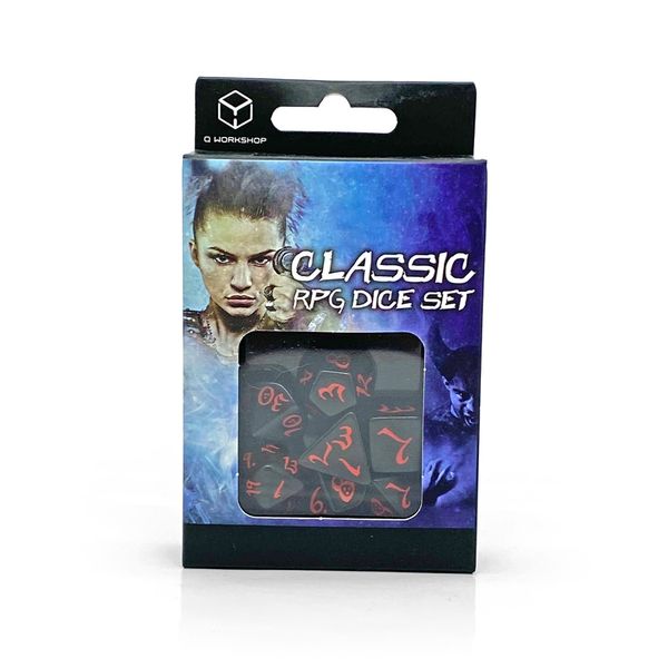 Набір гральних кісток Classic RPG Dice Set Чорні 85640 фото